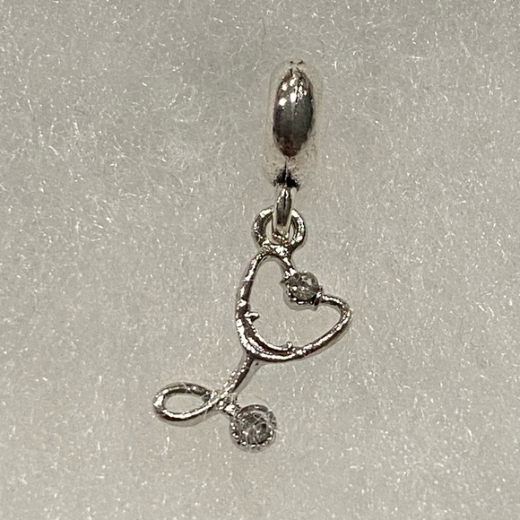 NEW•Silver Stethoscope DIY charm - Picture 2 of 4
